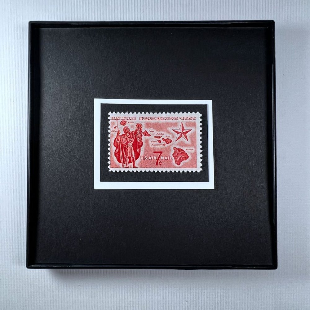 Hawaii 1959 Framed Postage Stamp Art 4x4 USA #C55